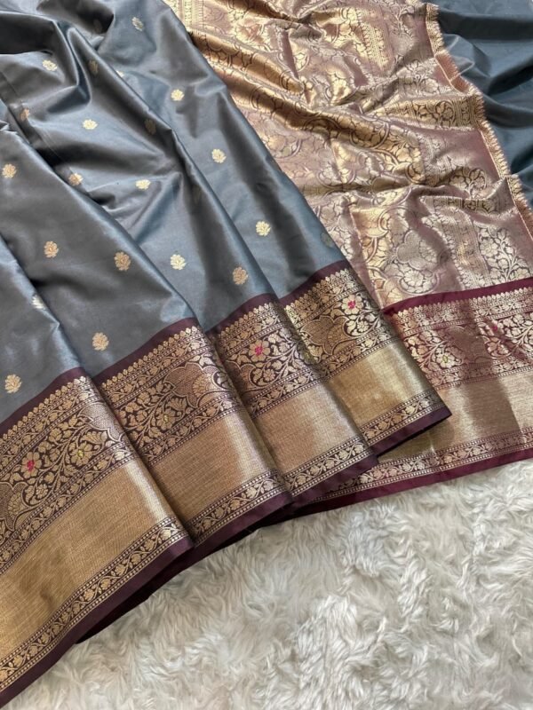 Banarasi semi gadwal silk saree - Image 3