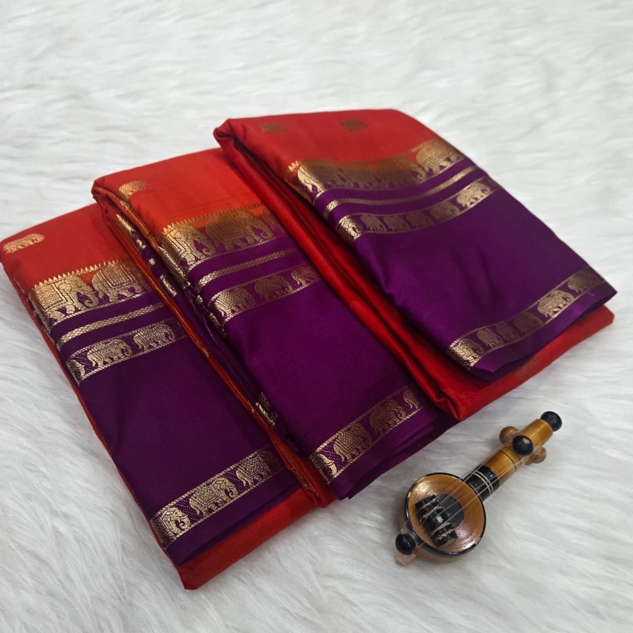 Mysore crepe silk saree - Image 4