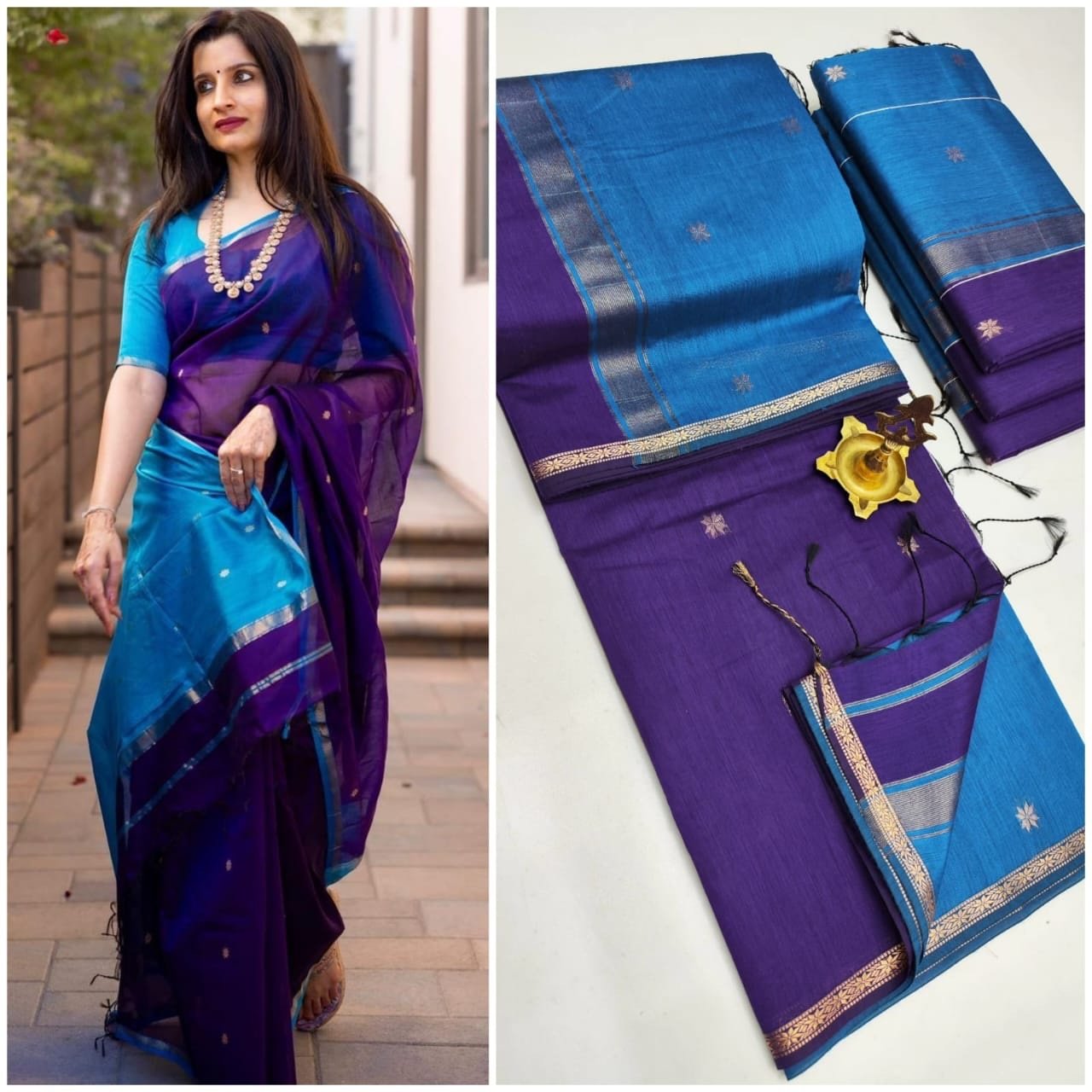 Silk cotton sarees - Image 1