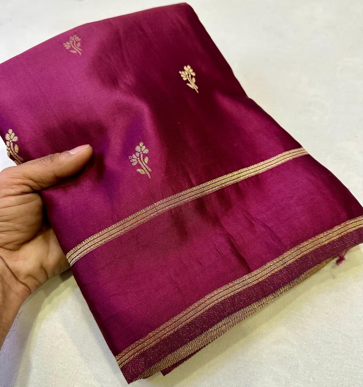 Satin silk sarees - Image 3