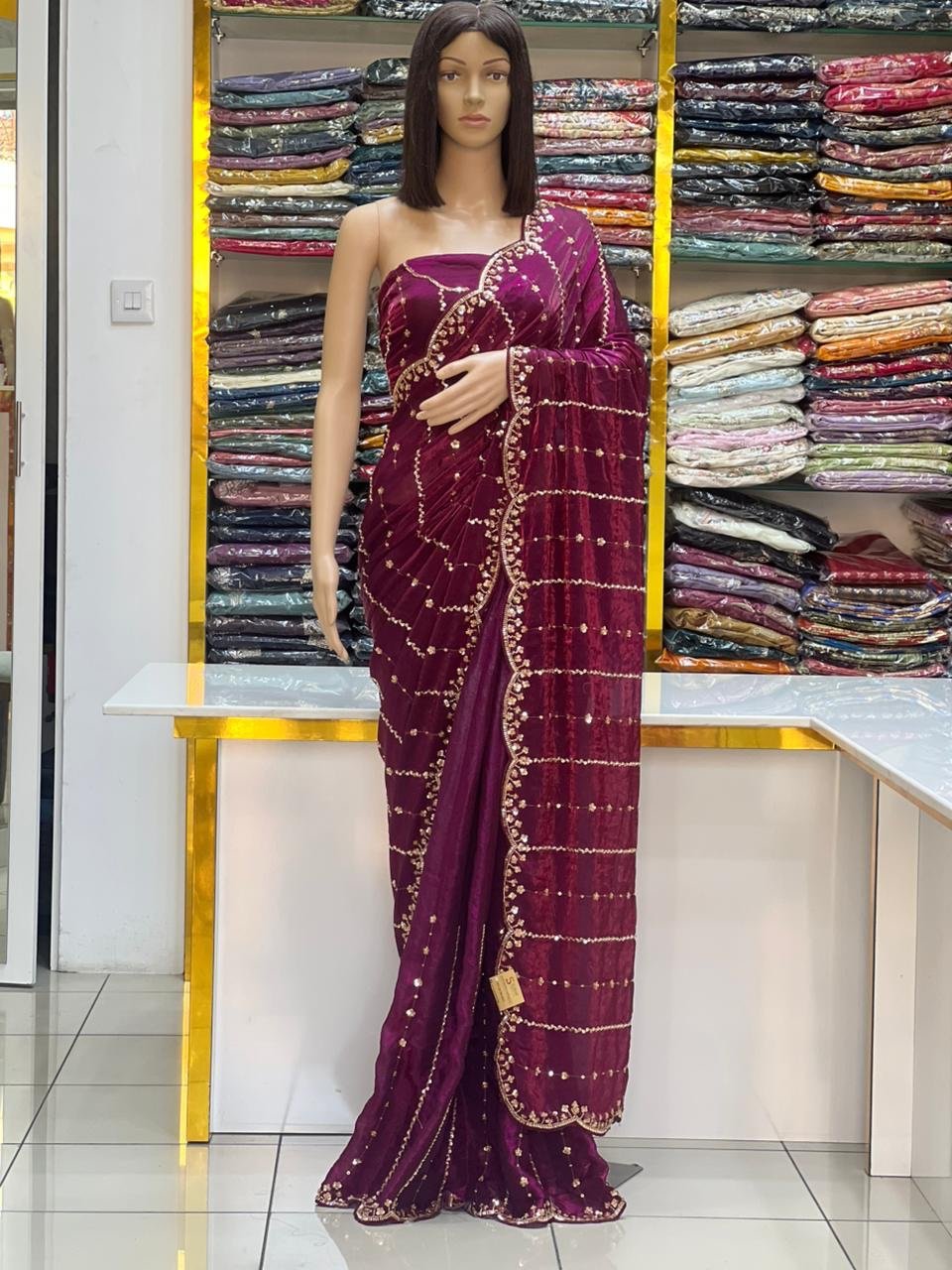 Fandy satin silk sarees - Image 5