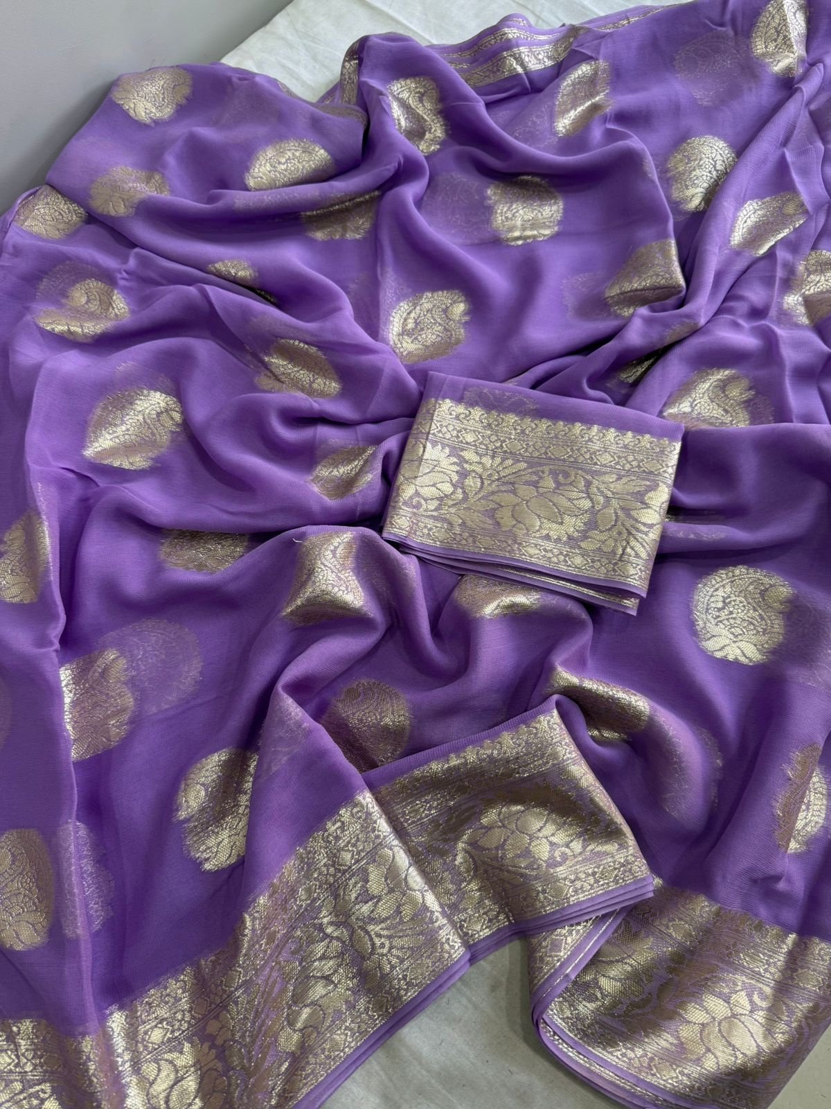 Viscose georgette sarees - Image 9