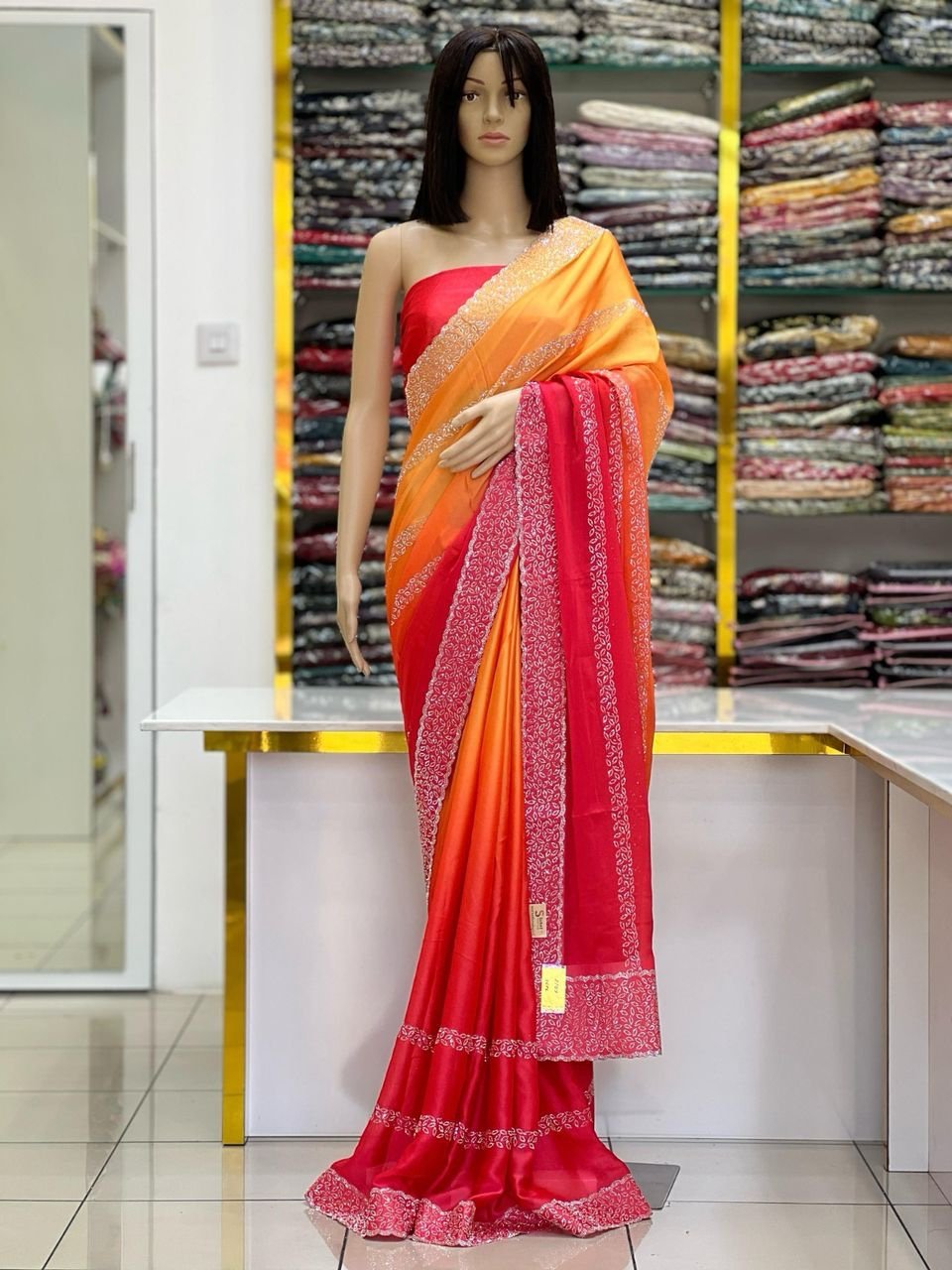 Dual shaded Rangoli silk sarees - Image 1