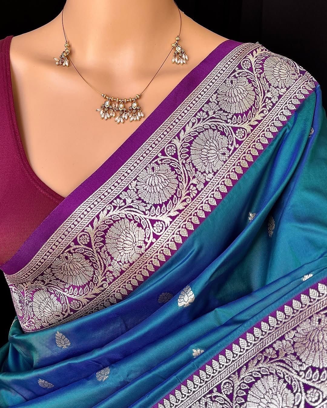 Soft banarasi silk saree - Image 8