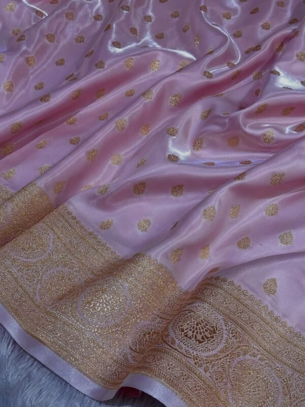 Banarasi glossy mashru satin silk sarees - Image 8