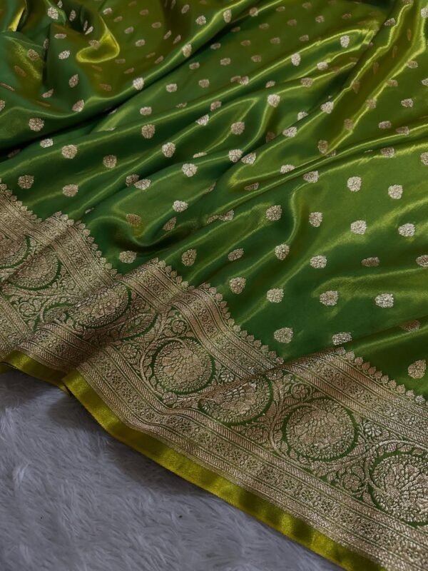 Banarasi glossy mashru satin silk sarees - Image 6