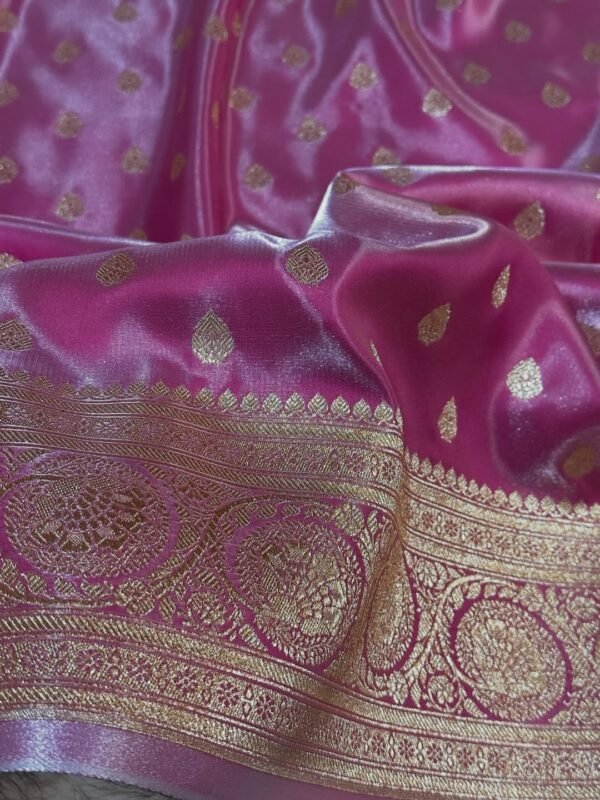 Banarasi glossy mashru satin silk sarees - Image 4