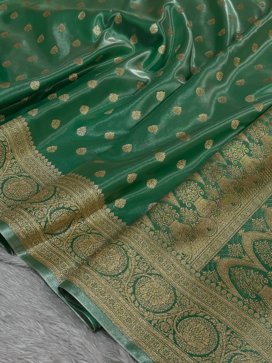Banarasi glossy mashru satin silk sarees - Image 2