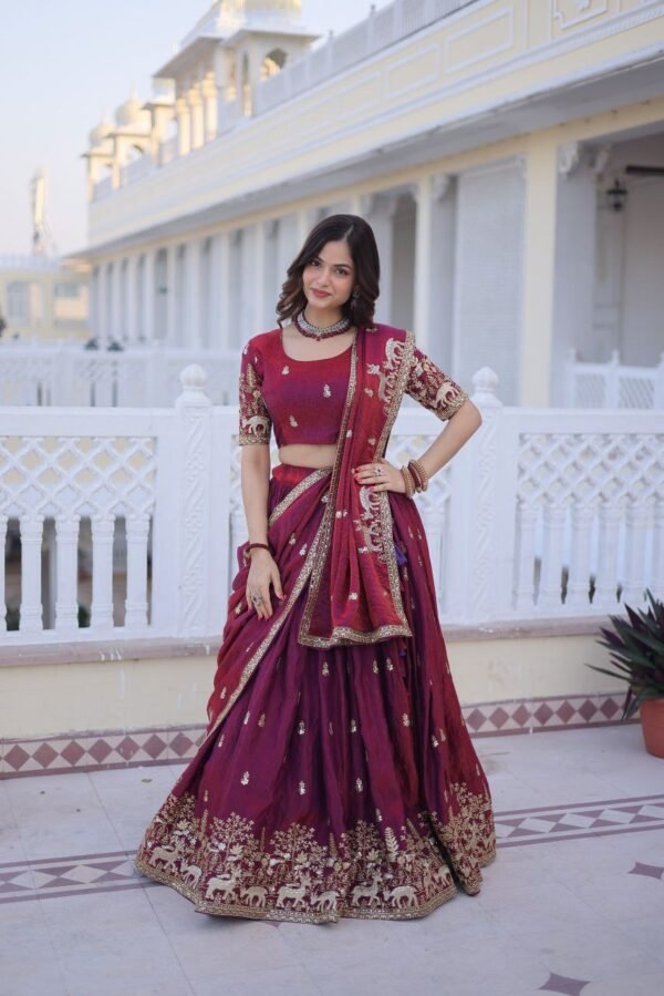 Fendy silk lehenga - Image 5