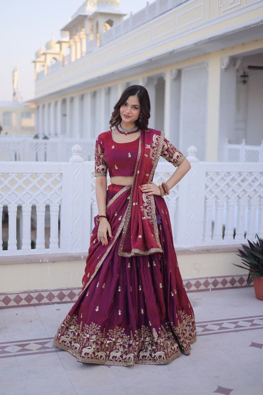 Fendy silk lehenga - Image 5