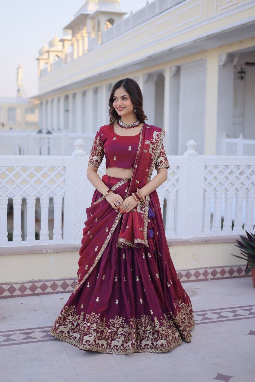 Fendy silk lehenga - Image 3