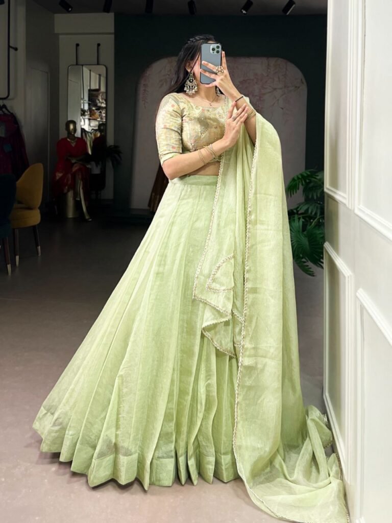 Pastel green lehenga