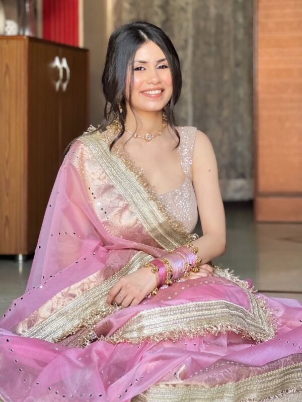 Banarasi kora silk sarees with pearl & mirror work - Image 10