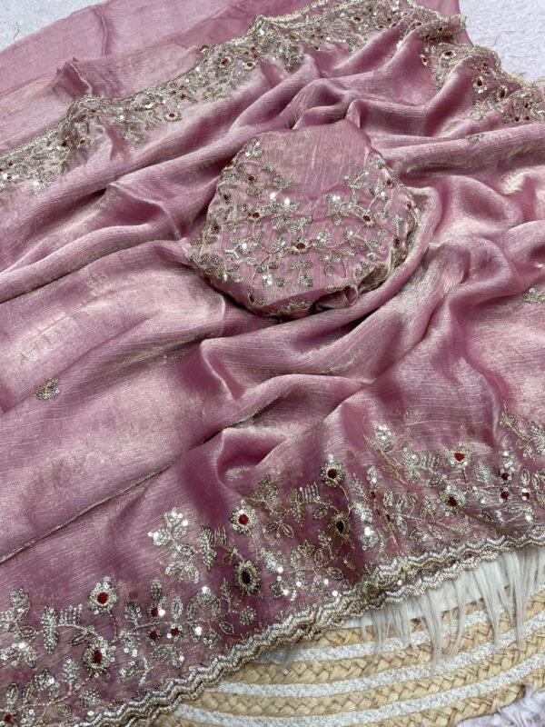 Dual tone fandy chiffon sarees - Image 5