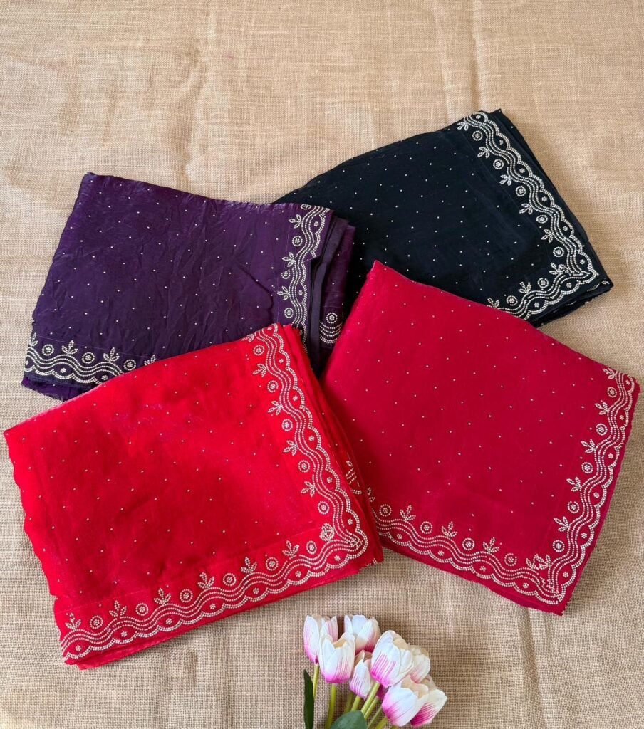 Zarkan Fandy satin silk saree