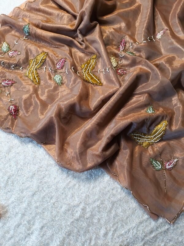 Space tissue silk saree - Image 17