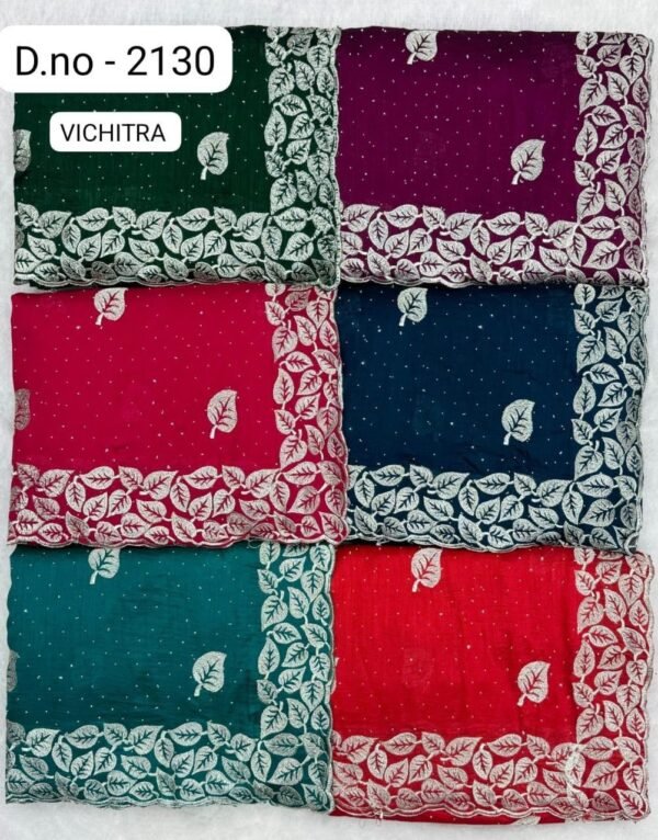 Vichitra silk saree - Image 10