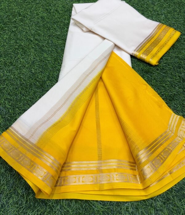 Mysore crepe silk saree - Image 7