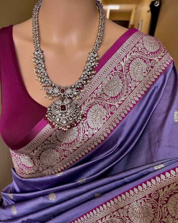 Soft banarasi silk saree - Image 9