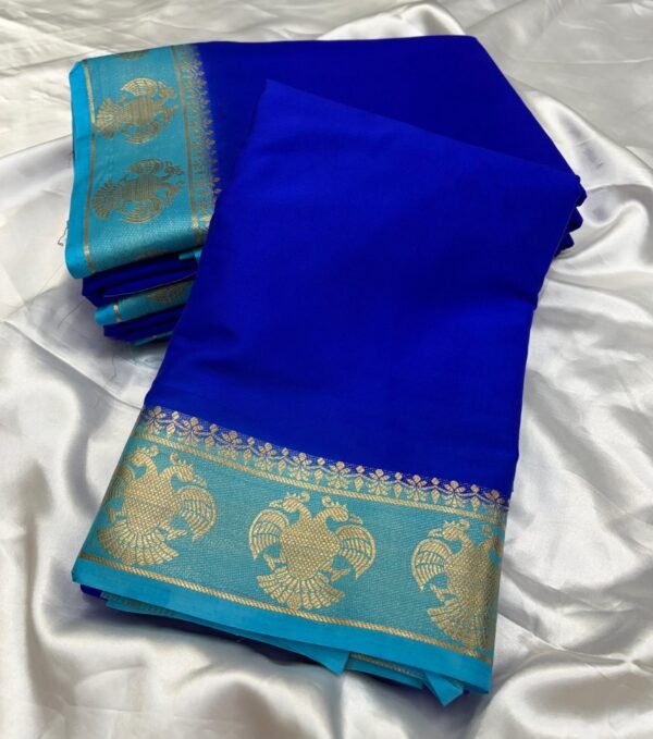 Mysore crepe silk saree - Image 6