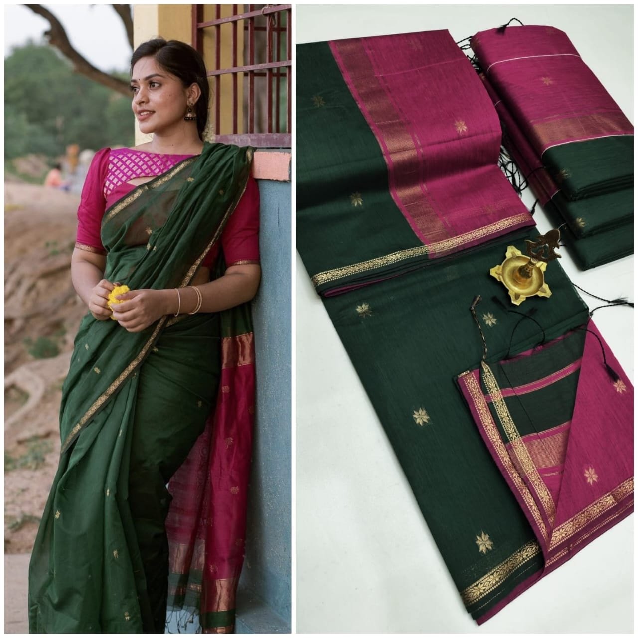 Silk cotton sarees - Image 29