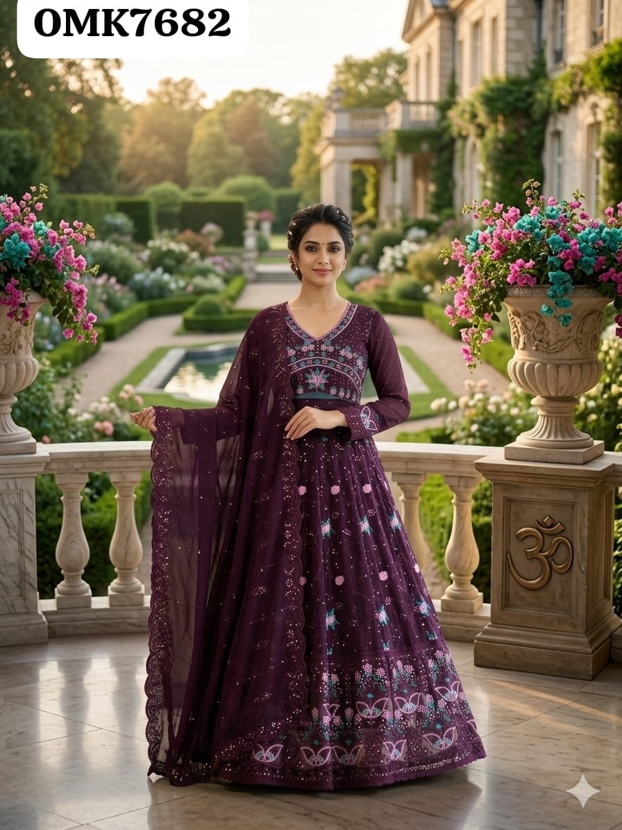 Georgette anarkali - Image 2