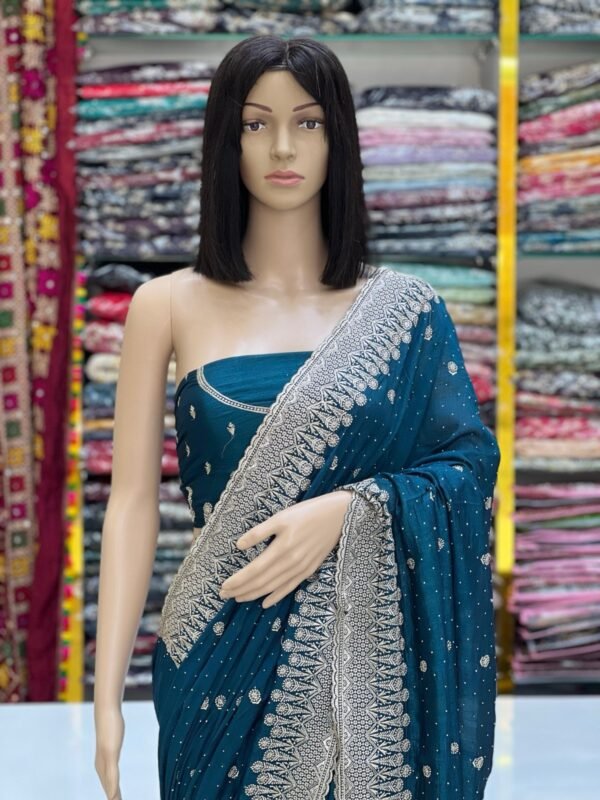 Vichitra silk sarees - Image 6