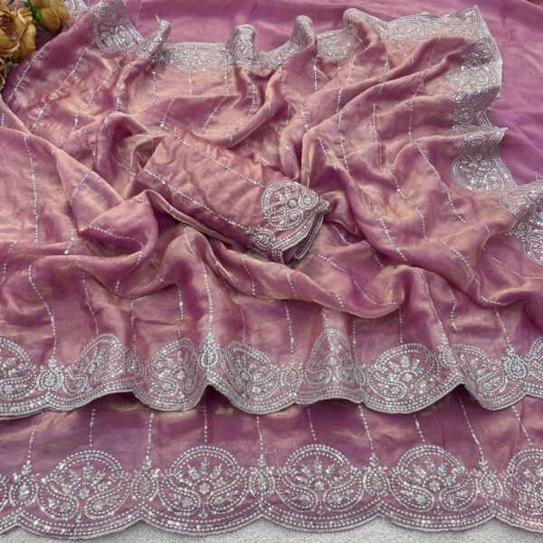 Fandy satin sarees - Image 4
