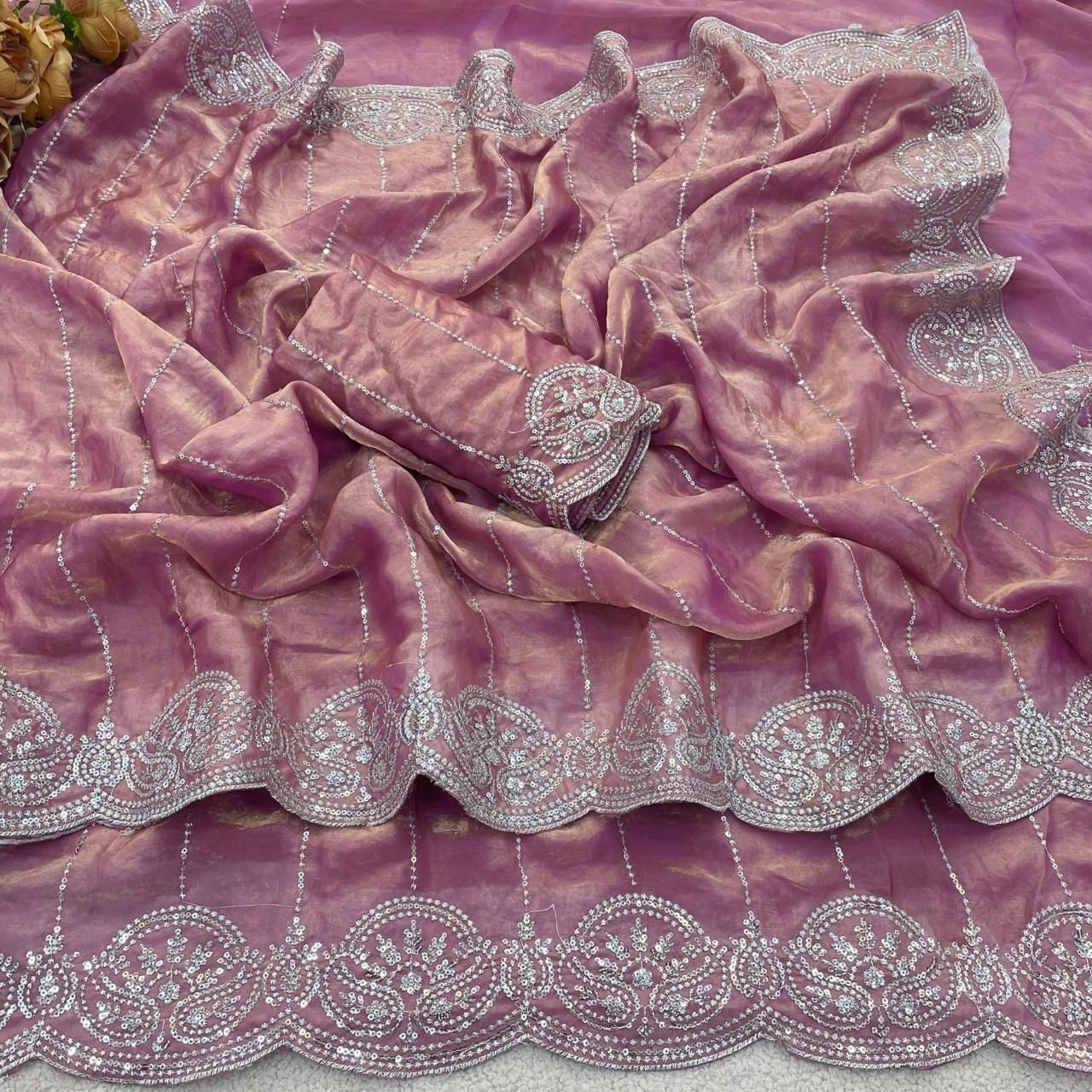 Fandy satin sarees - Image 4