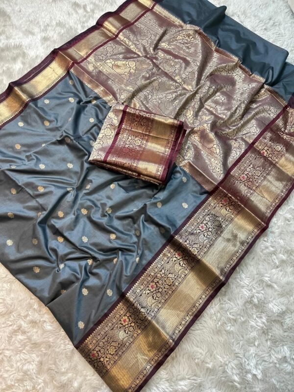 Banarasi semi gadwal silk saree - Image 2