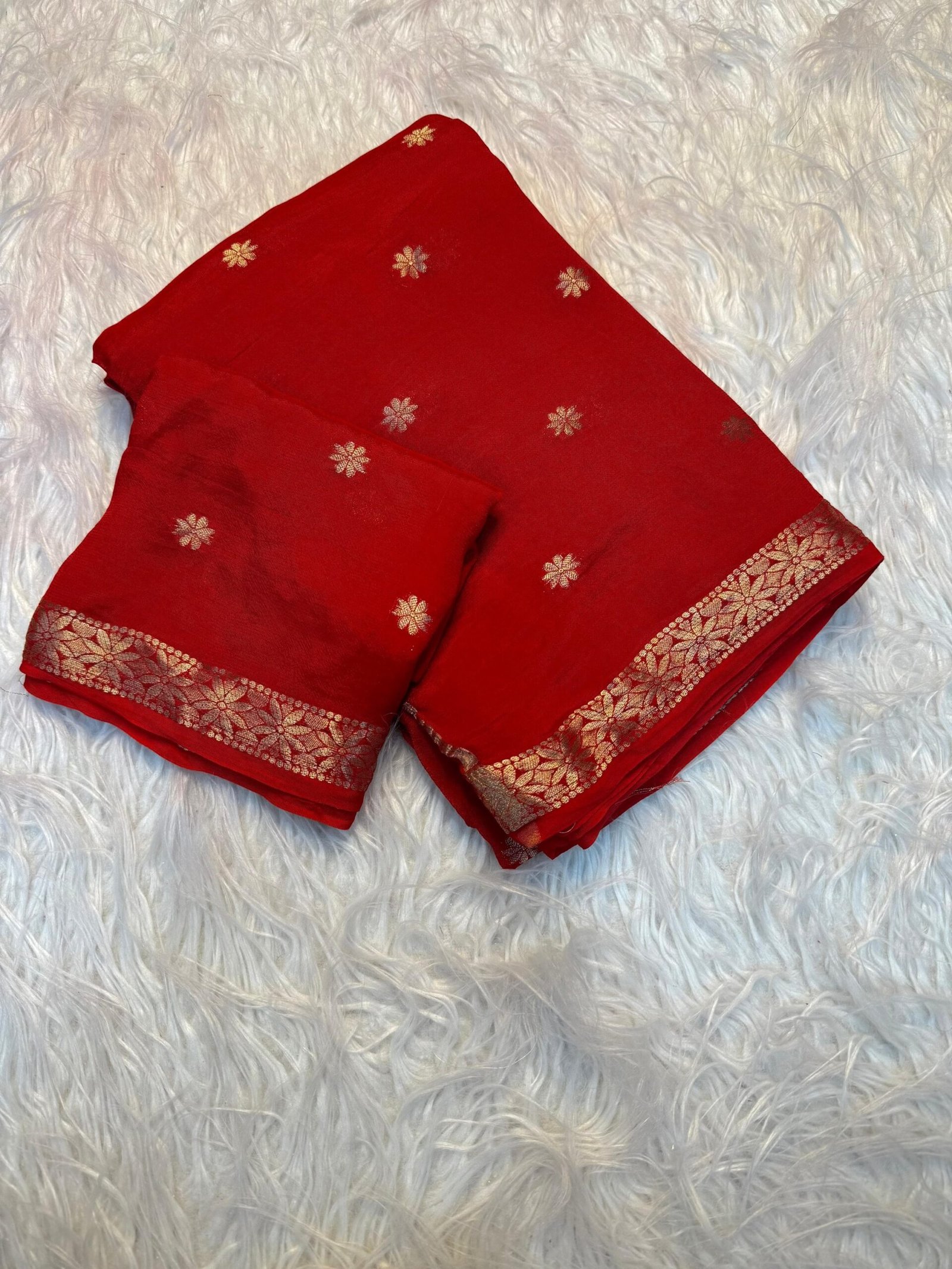 Viscose jacquard saree - Image 3