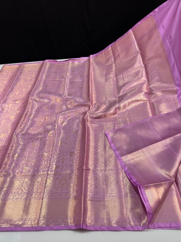 Soft semi kanchi brocade saree - Image 10
