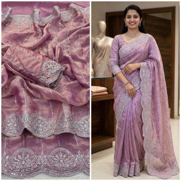 Fandy satin sarees - Image 11