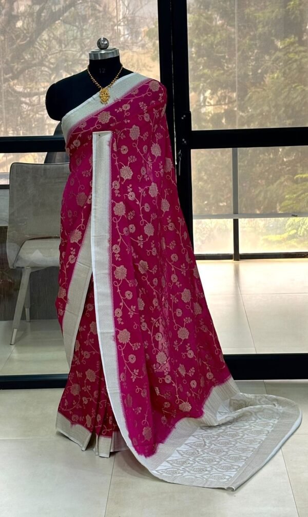 Banarasi Khadi georgette sarees - Image 6