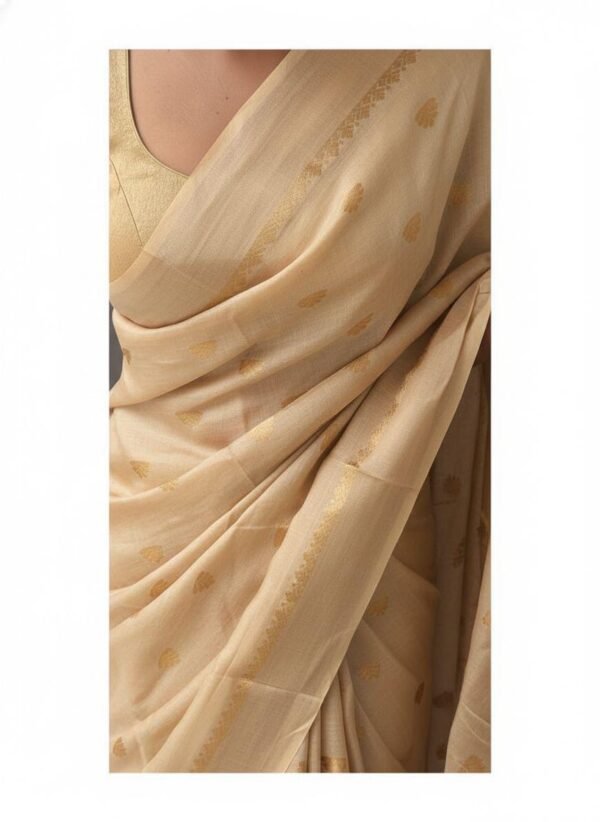 Viscose Khadi silk saree - Image 2