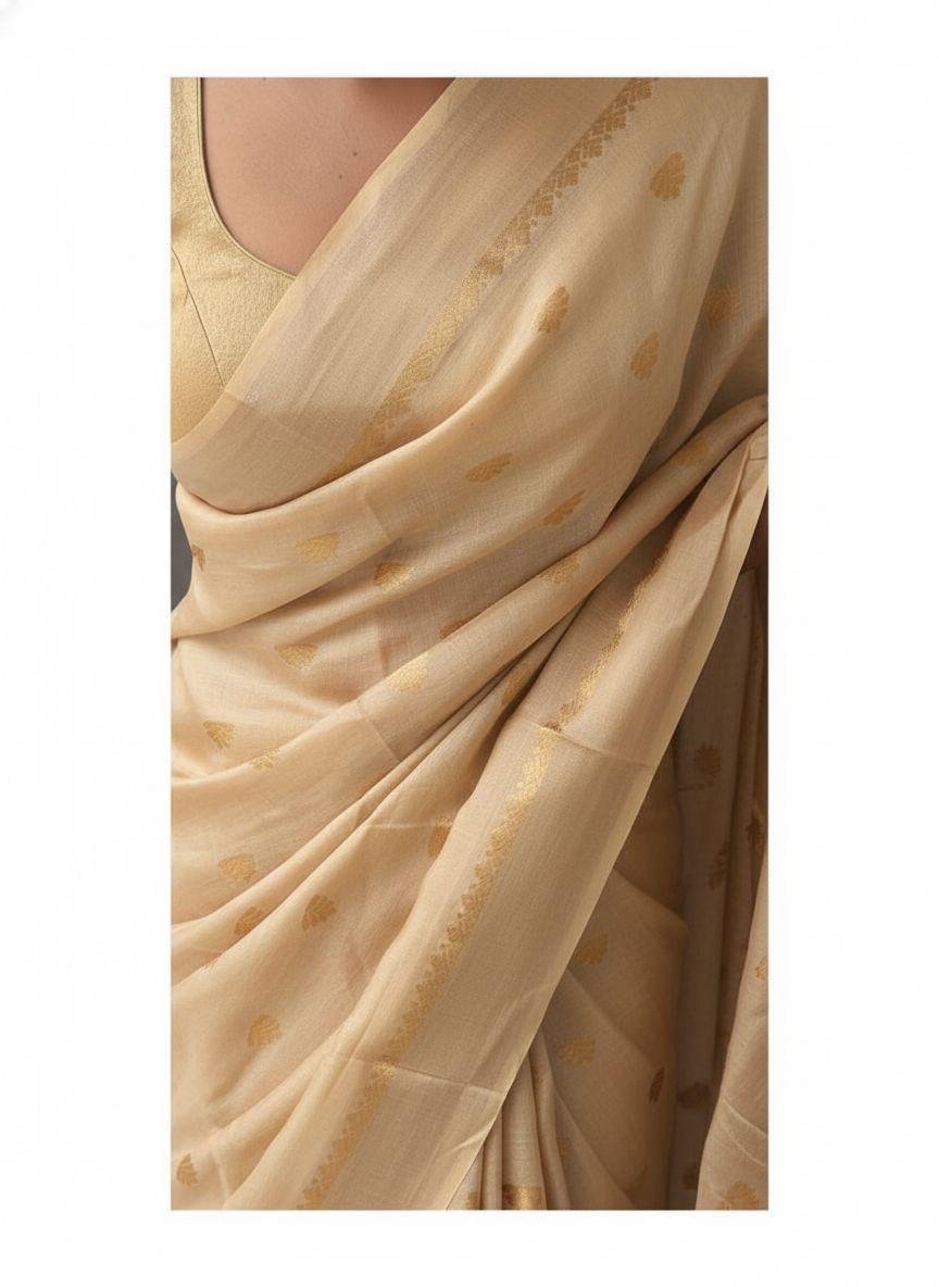Viscose Khadi silk saree - Image 2