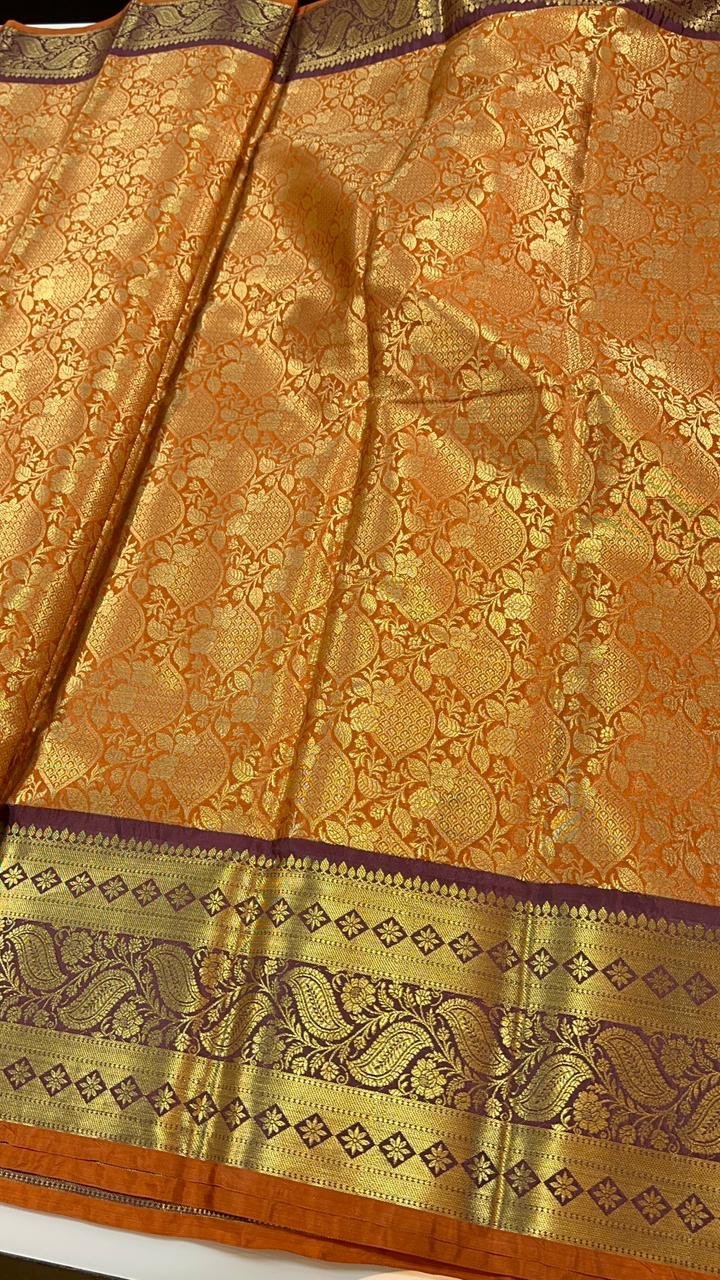 Soft semi kanchi brocade sarees - Image 11