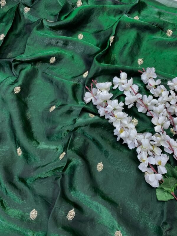 Dual tone space silk sarees - Image 10