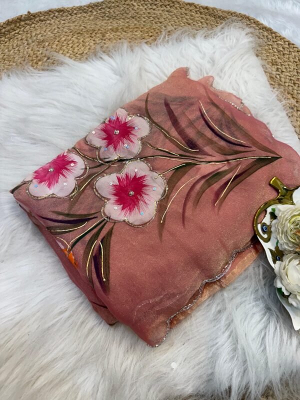 Handwork chiffon sarees - Image 22