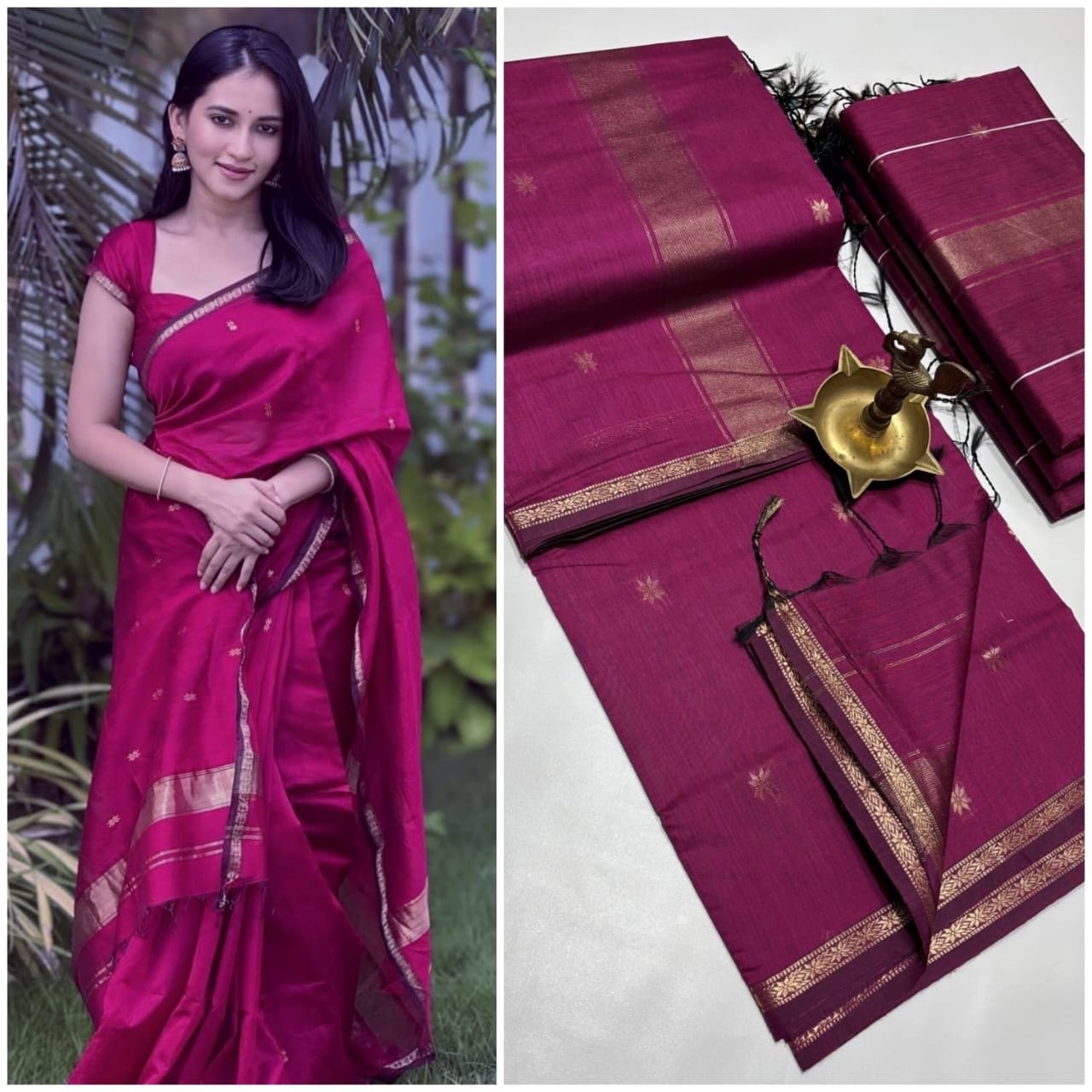 Silk cotton sarees - Image 34