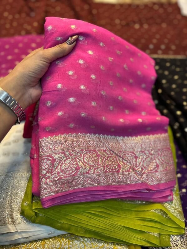 Viscose georgette saree - Image 7