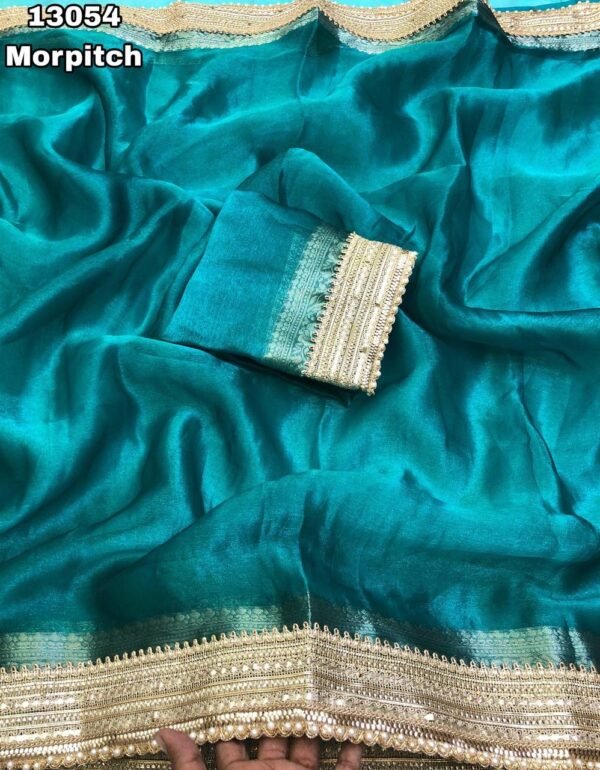 Banarasi tissue silk sarees - Image 3