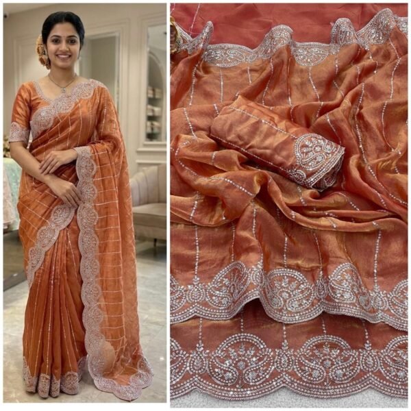 Fandy satin sarees - Image 14