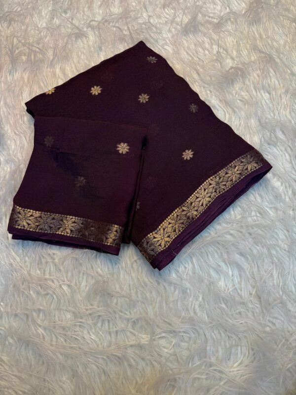 Viscose jacquard saree - Image 2