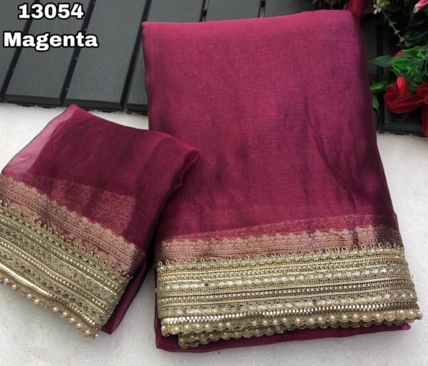 Banarasi tissue silk sarees - Image 8