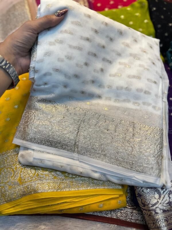 Viscose georgette saree - Image 13