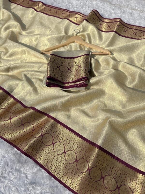 Banarasi tissue soft silk saree - Image 9