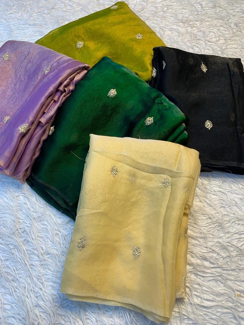 Dual tone space silk sarees - Image 1