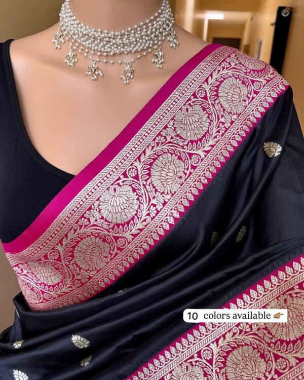 Soft banarasi silk saree - Image 3