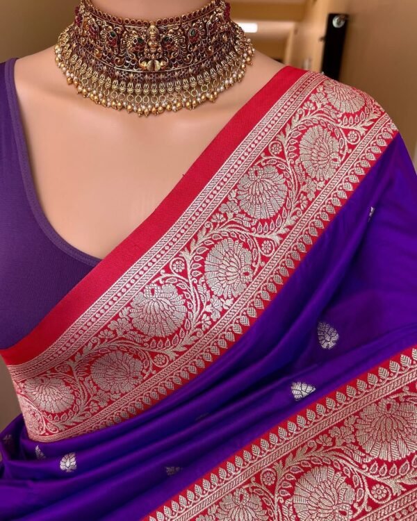 Soft banarasi silk saree - Image 4